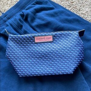 COPY - Vineyard Vines Navy Whale Pattern Pouch